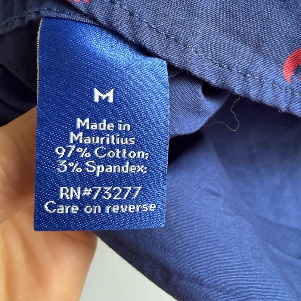 Apt. 9 Men's Navy and Red Lobster Print Shirt - Picture 5 of 5